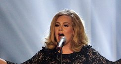 Adele perfomrs at the BRITS