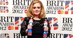 Adele at the BRIT Awards 2012