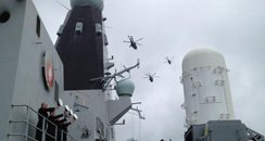 HMS Diamond flypast