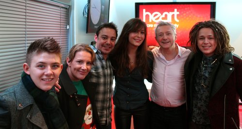 JK and Lucy with Louis Walsh X Factor Finalists