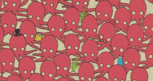 Spot the fish amongst the octopuses