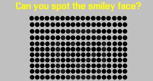 Can you spot the smiley face optical illusion
