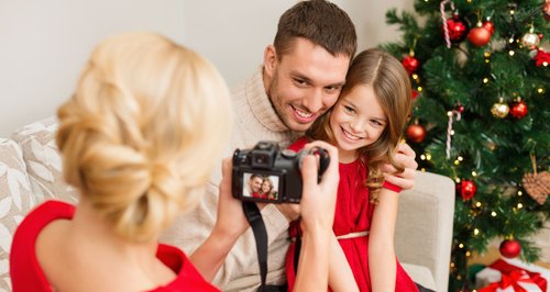 camera, family, christmas
